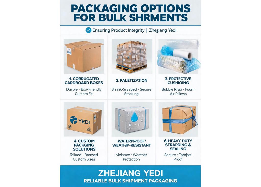 What packaging options are offered for bulk shipments to ensure products arrive undamaged?