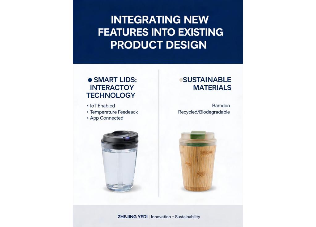 What is the capability for integrating new features, like smart lids or sustainable materials, into existing product designs?