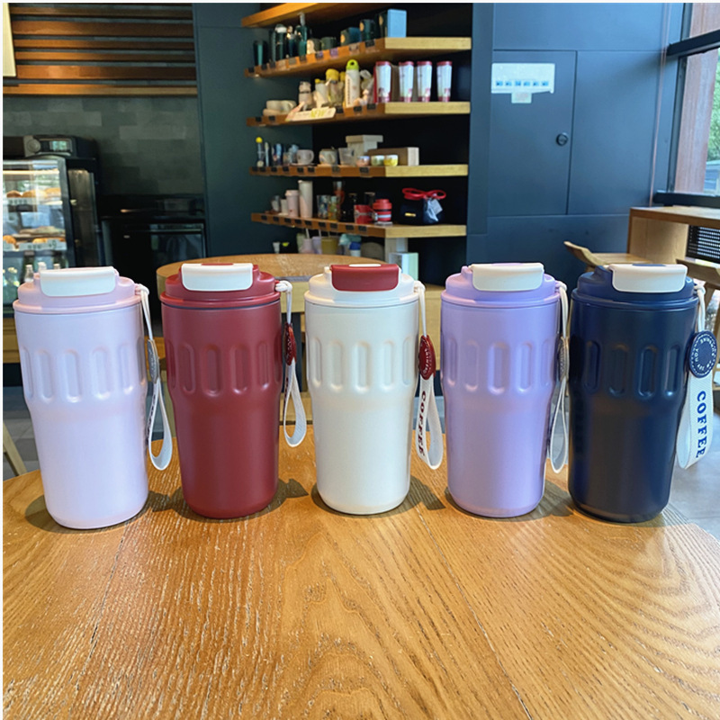 New fashion personality coffee cup simple direct drinking cup office home thermos cup
