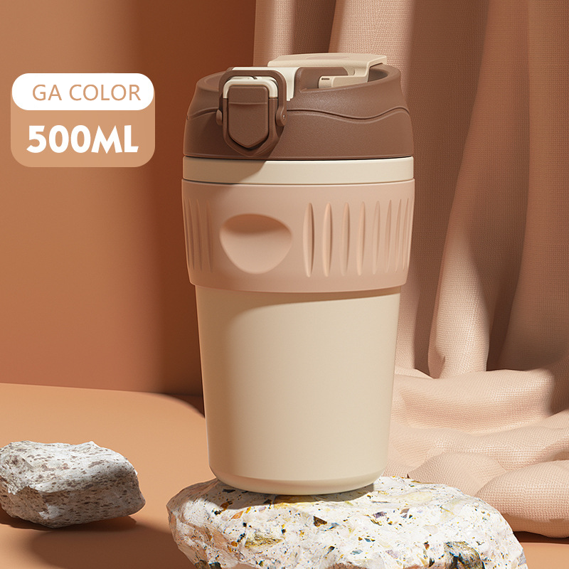 Coffee cup tumbler 500ml New Design Stainless Steel for drinking coffee home travel cup
