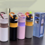 Custom 304 Stainless Steel 600ml Bouncing with Straw Portable Outdoor Sports Camping Mug