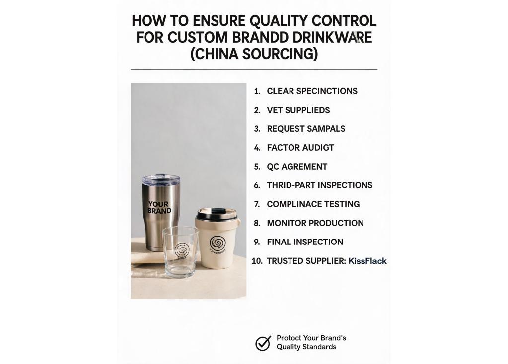 How to ensure quality control when sourcing custom branded drinkware from China?
