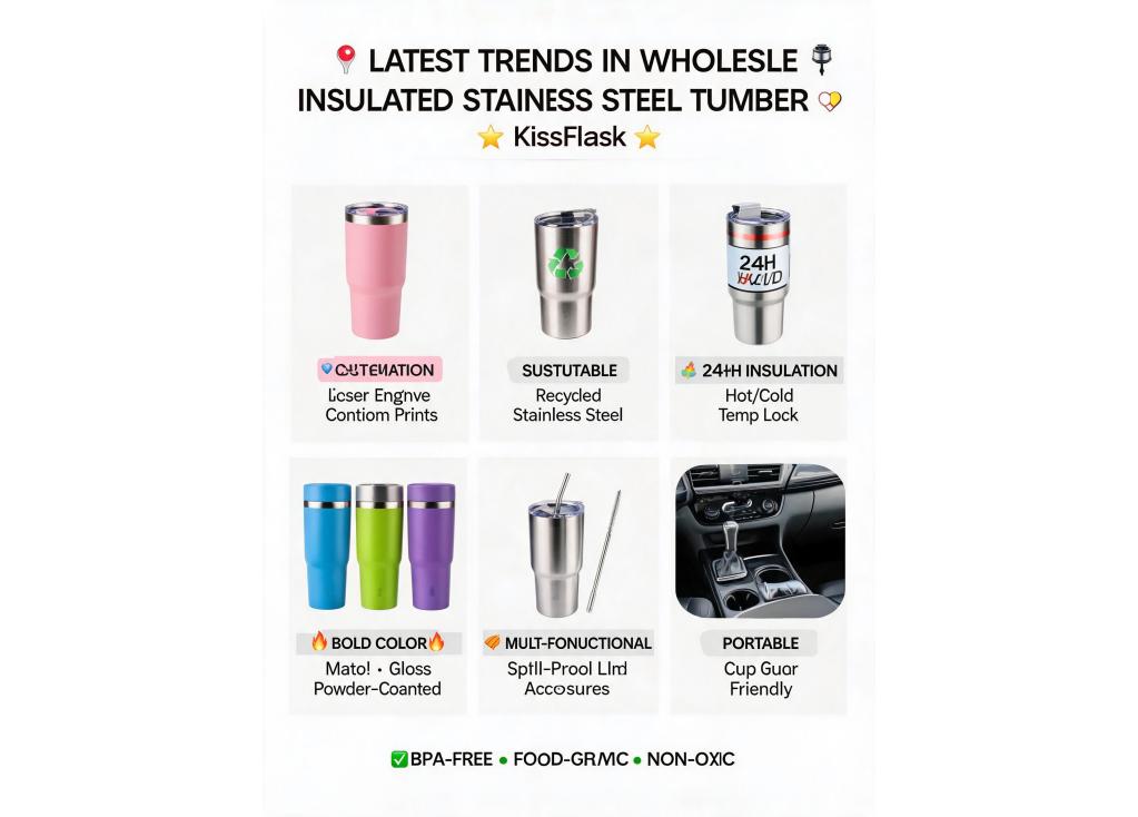 What are the latest trends in wholesale insulated stainless steel coffee tumblers?