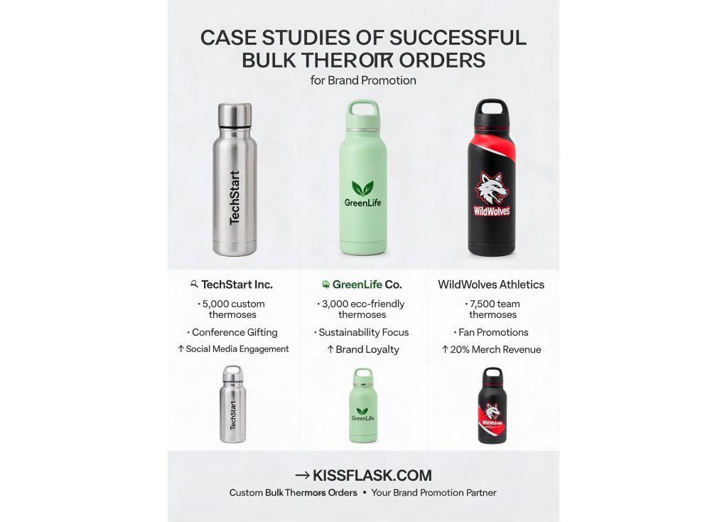 Can you provide case studies of successful bulk thermos orders for brand promotion?