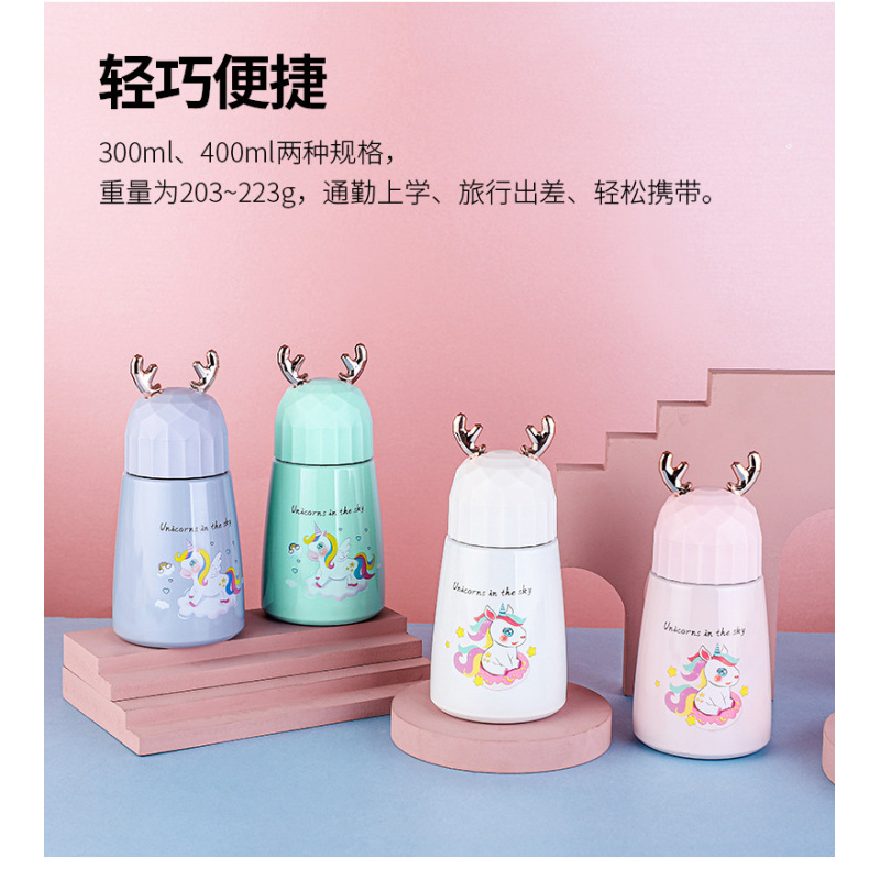 Creative and cute custom 304 stainless steel elk thermos cup