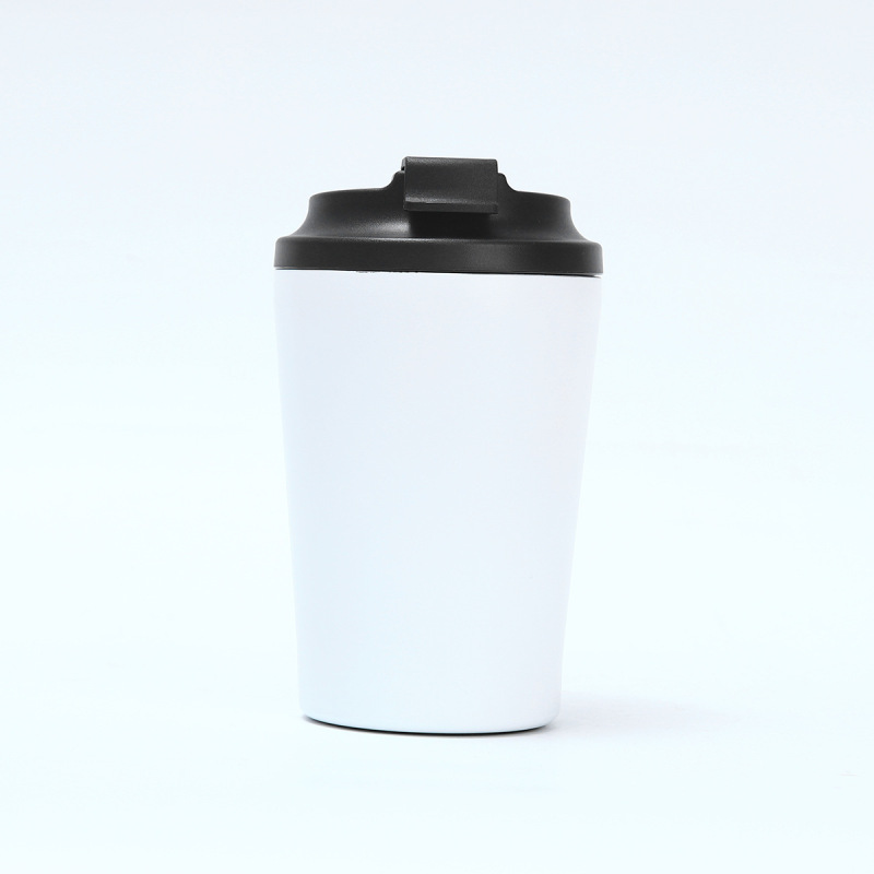 MLIFE 12oz Pink Travel Mug with Cover - Custom Logo Artwork