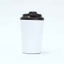 MLIFE 12oz Pink Travel Mug with Cover - Custom Logo Artwork