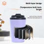 MLIFE 12oz Pink Travel Mug with Cover - Custom Logo Artwork