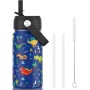 Kids Insulated Stainless Steel Water Bottle with Straw Lid 14oz
