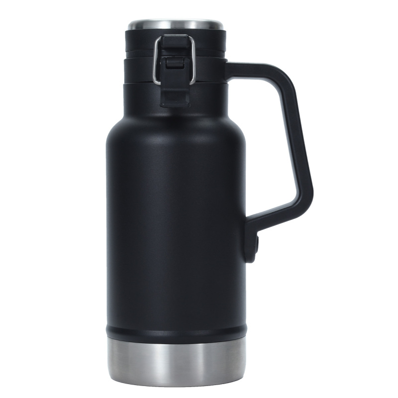 Custom Double Wall Stainless Steel Beer Thermos Flask with Handle