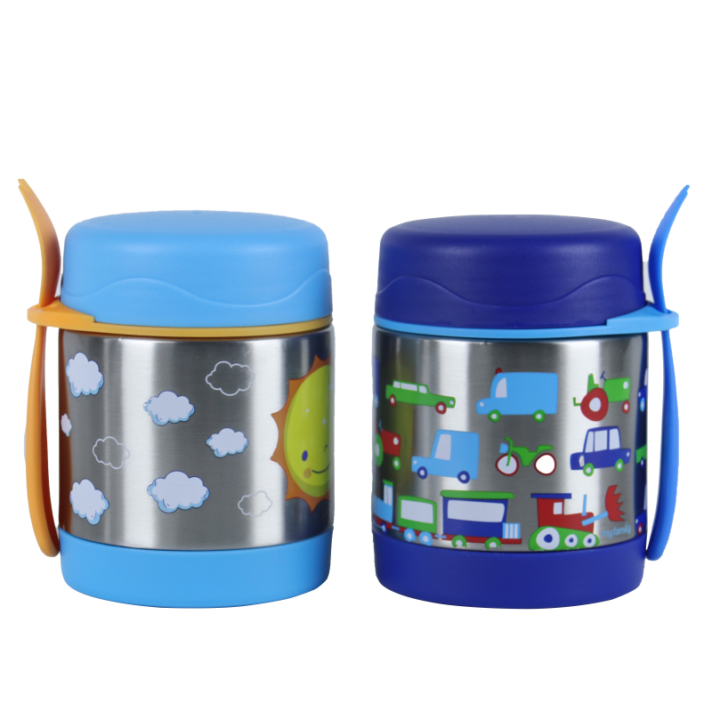300ml Kids Stainless Steel Thermos Lunch Box with Spoon