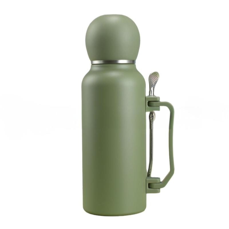 Yerba Mate Thermos with Handle, 1300ml Vacuum Insulated