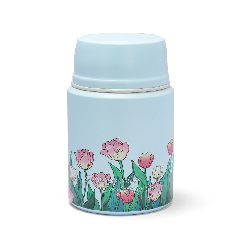 Kids 450ml Stainless Steel Lunch Thermos with Spoon