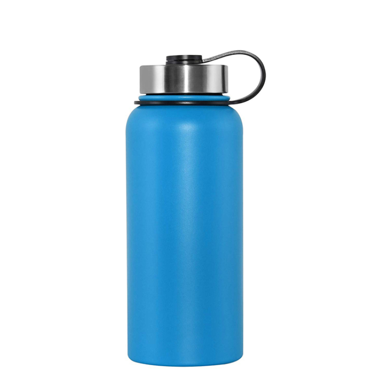 Vacuum Insulated Stainless Steel Water Bottle with Flat Lid