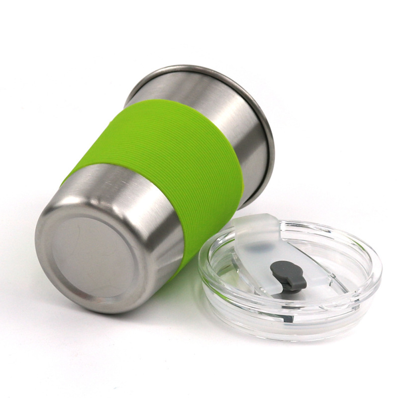 Stainless Coffee Mug Lid Straw Ceramic Coated 350-600ml