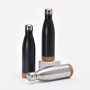 Cola-Shaped Stainless Steel Water Bottle 500ml with Cork Bottom