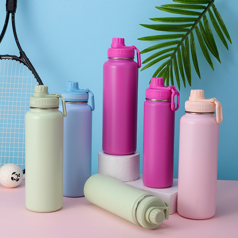 Powder Coated Stainless Steel Sports Tumbler - Water Bottle