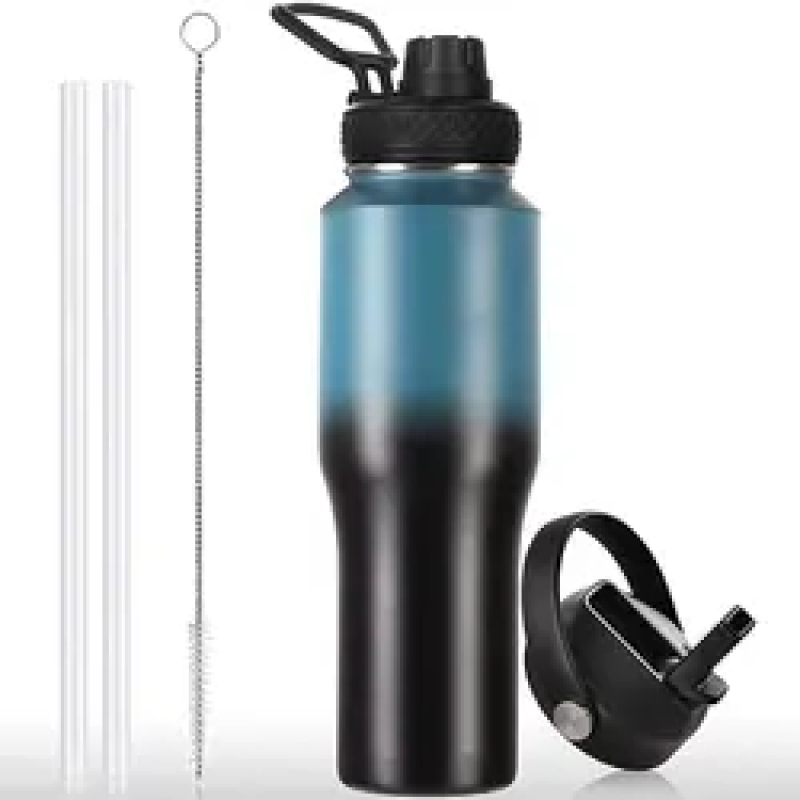 Rainbow Hydro Insulated Tumbler 32/40oz w/ Straw & Handle