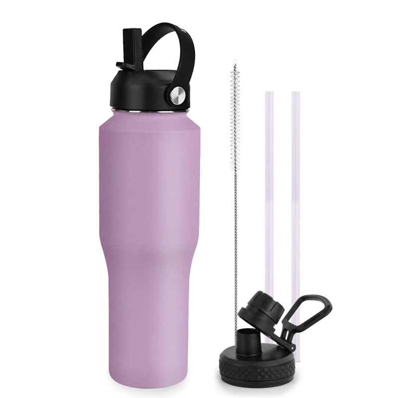 Rainbow Hydro Insulated Tumbler 32/40oz w/ Straw & Handle