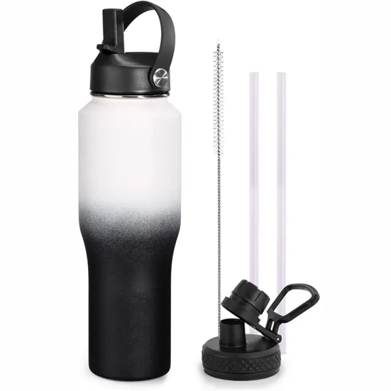 Rainbow Hydro Insulated Tumbler 32/40oz w/ Straw & Handle