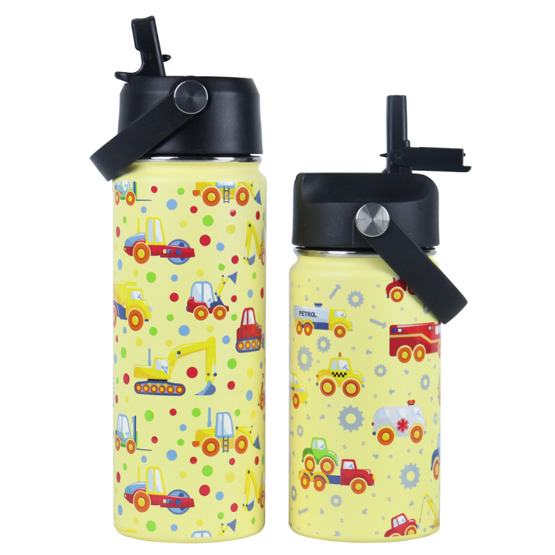 Stainless Steel Insulated Kids Water Bottle with Straw