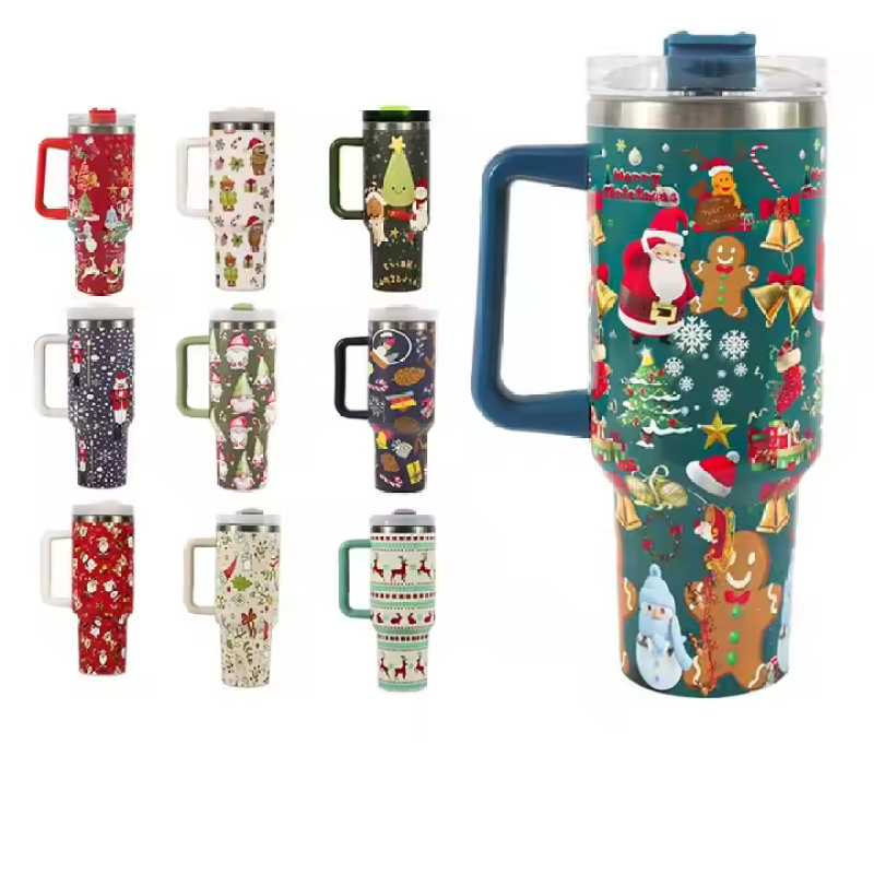 Double Wall Christmas Tumbler 30oz 40oz Stainless Insulated