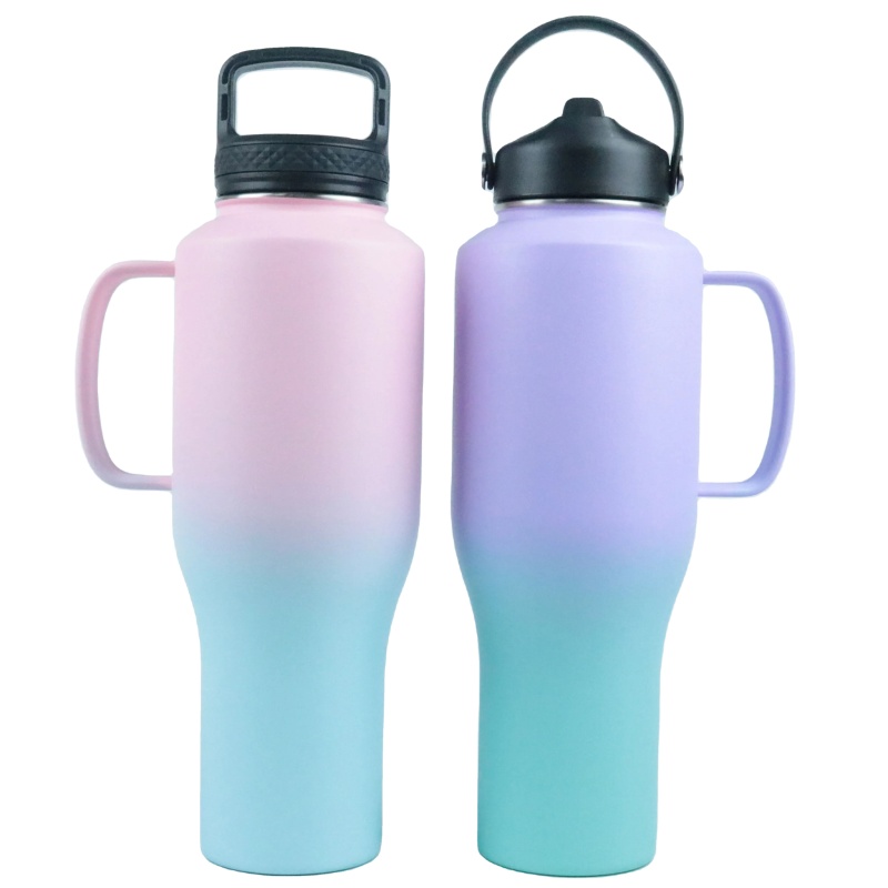 Premium Color Changing 32/40oz Stainless Tumbler Handle Lid
