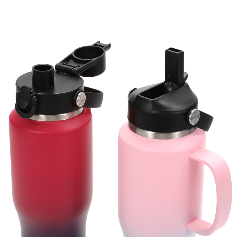 Premium Color Changing 32/40oz Stainless Tumbler Handle Lid