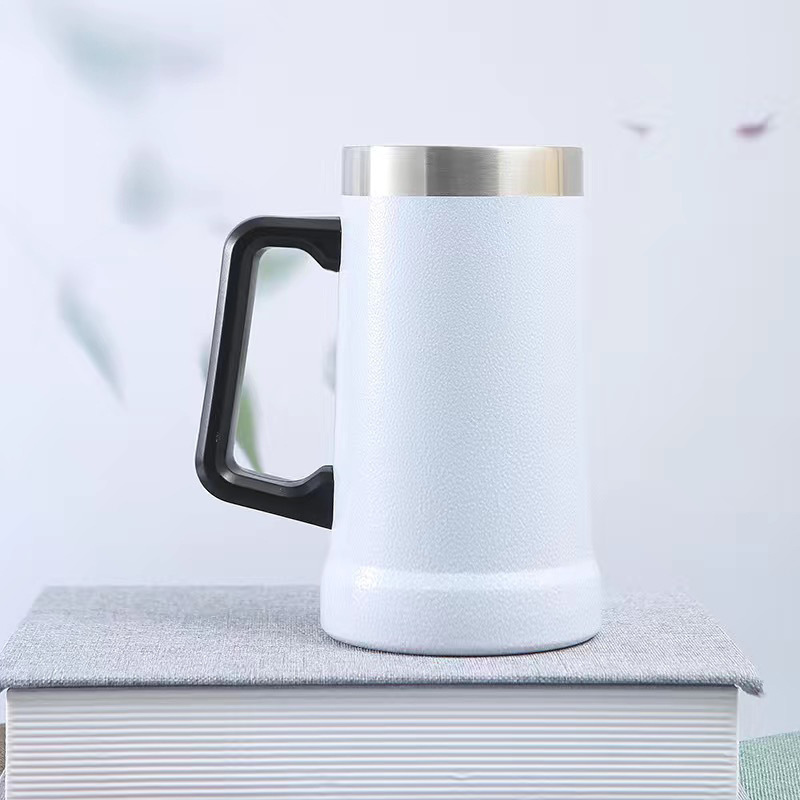 Custom Double Wall 304 Stainless Steel Travel Beer Mug with Lid