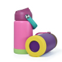Kids 12oz Stainless Steel Water Bottle with Flip Straw & Handle
