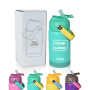 Kids 12oz Stainless Steel Water Bottle with Flip Straw & Handle