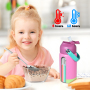 Kids 12oz Stainless Steel Water Bottle with Flip Straw & Handle