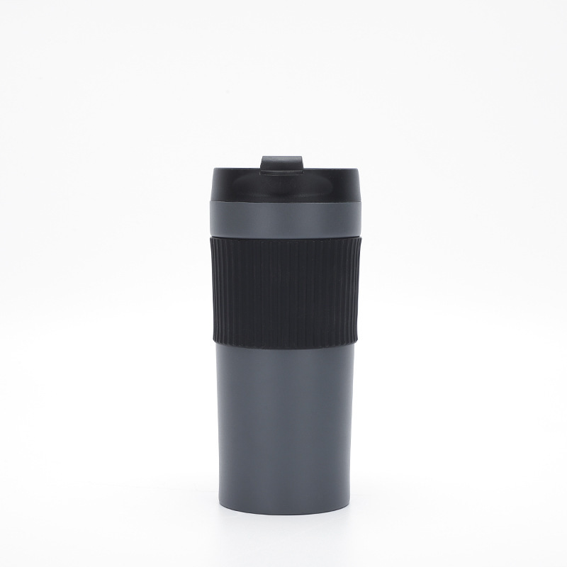 Portable 450ml Hand Press Stainless Steel Insulated Travel Mug