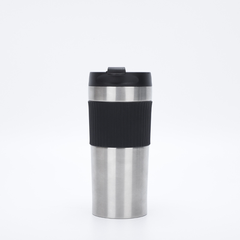 Portable 450ml Hand Press Stainless Steel Insulated Travel Mug
