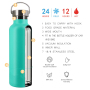 KOPOTU Double Wall Vacuum Stainless Bottle BPA Free Sport