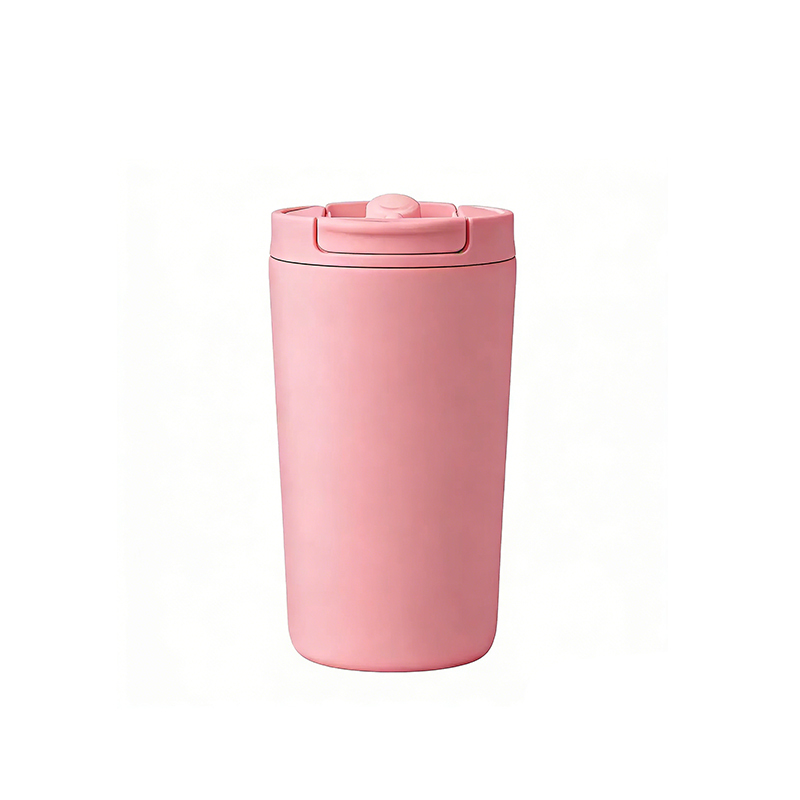 12oz Stainless Steel Insulated Travel Coffee Mug Lid Straw