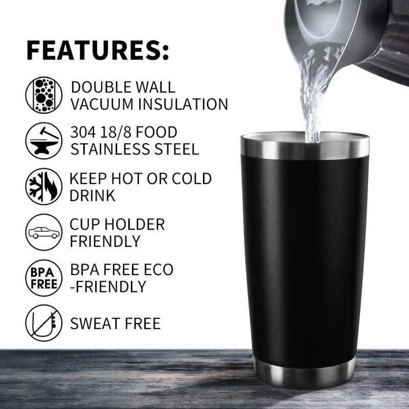 Wholesale 20oz Stainless Steel Vacuum Insulated Coffee Tumbler with Lid