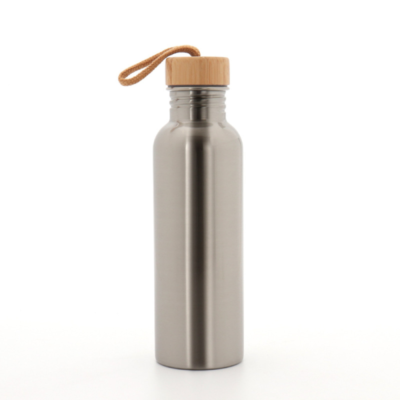 Stainless Steel Sport Water Bottle with Bamboo Lid 350-750ml