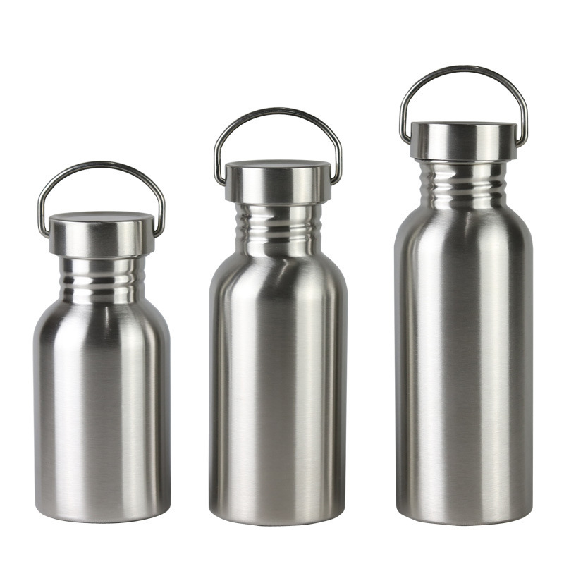 Stainless Steel Sport Water Bottle with Bamboo Lid 350-750ml