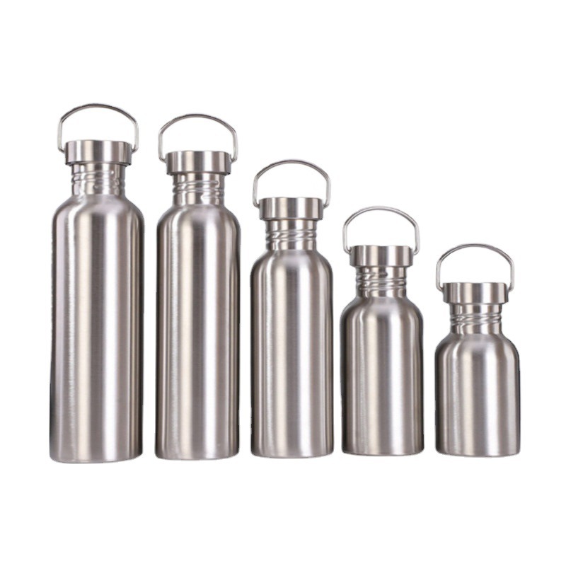 Stainless Steel Sport Water Bottle with Bamboo Lid 350-750ml