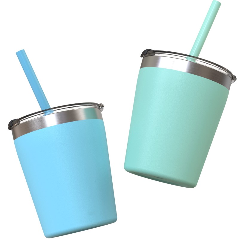 Custom 8/16oz Kids Stainless Steel Tumbler Cup with Straw