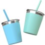 Custom 8/16oz Kids Stainless Steel Tumbler Cup with Straw