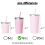 Custom 8/16oz Kids Stainless Steel Tumbler Cup with Straw