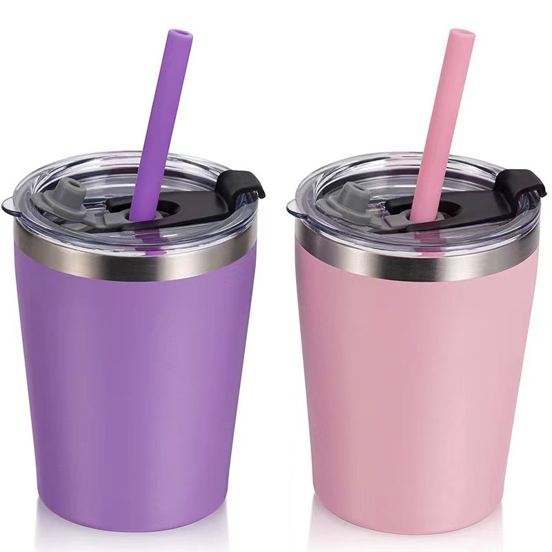 Custom 8/16oz Kids Stainless Steel Tumbler Cup with Straw