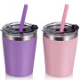 Custom 8/16oz Kids Stainless Steel Tumbler Cup with Straw