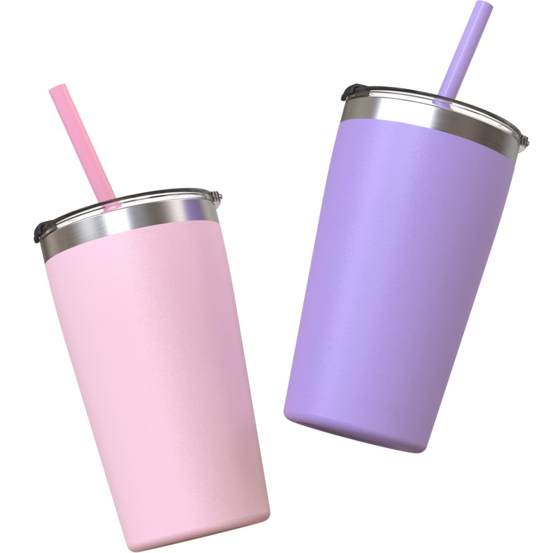 Custom 8/16oz Kids Stainless Steel Tumbler Cup with Straw