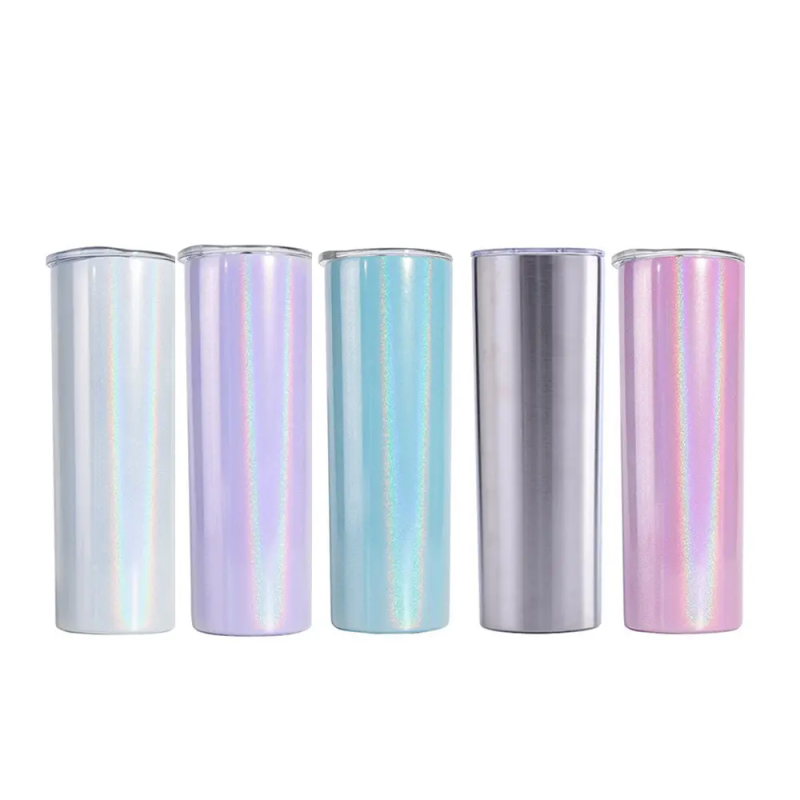Sublimation Rainbow Tumbler 15/20/30oz Stainless Travel Mug w/ Lid
