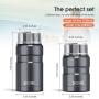 Double Wall Vacuum Insulated Food Thermos with Spoon