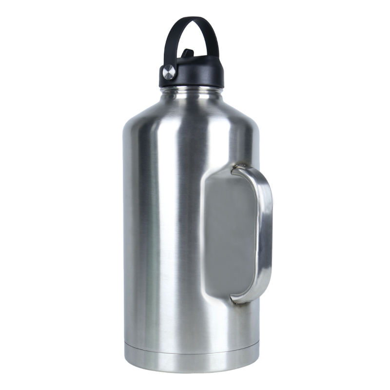 64oz Custom Double Wall Stainless Steel Beer Flask