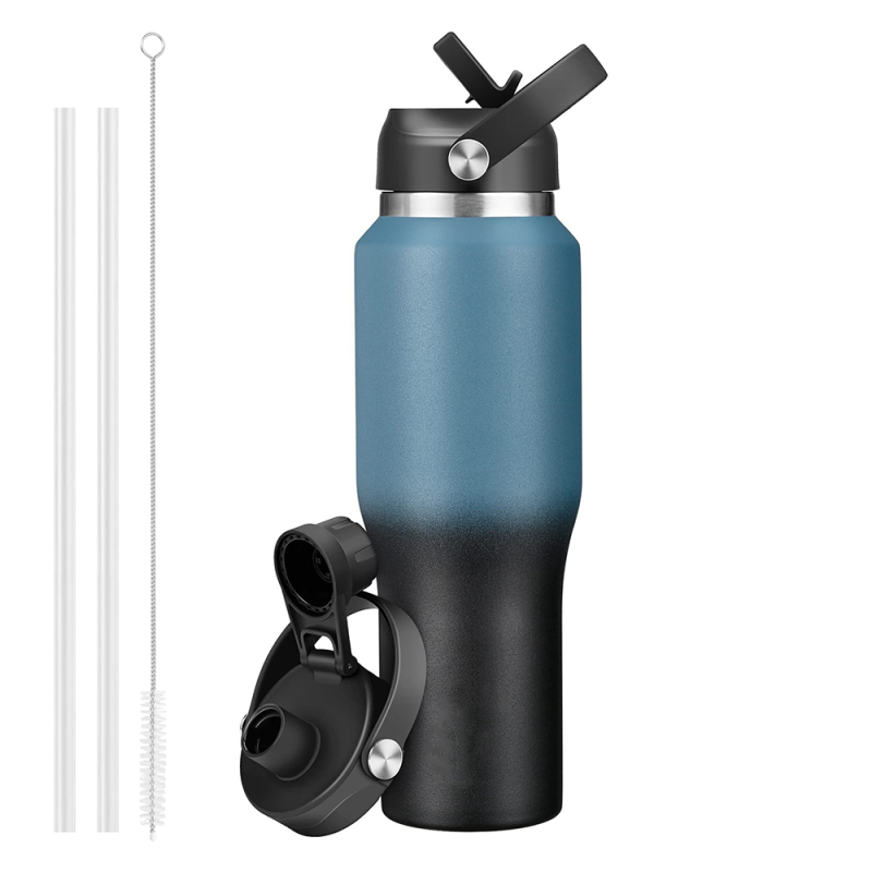30oz 40oz Double Wall Stainless Steel Tumbler with Lid & Straw